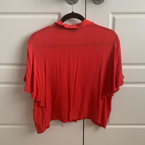 TOPSHOP Ruffle Sleeve Blouse - Picture 6 of 12